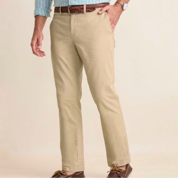 Vineyard Vines Other - Vineyard Vines Breaker Chino Pants Straight Leg Trousers Preppy Sand Khaki 35x30